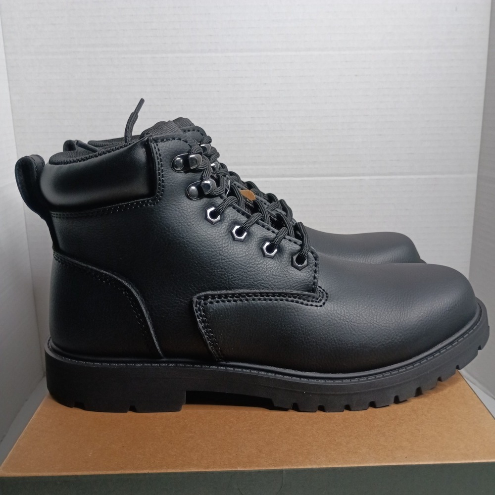 Brahma Men's‎ Mass Soft Toe Work Boots Size 9.5 Black Oil & Slip Resistant Sole